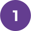Circulo roxo com número um